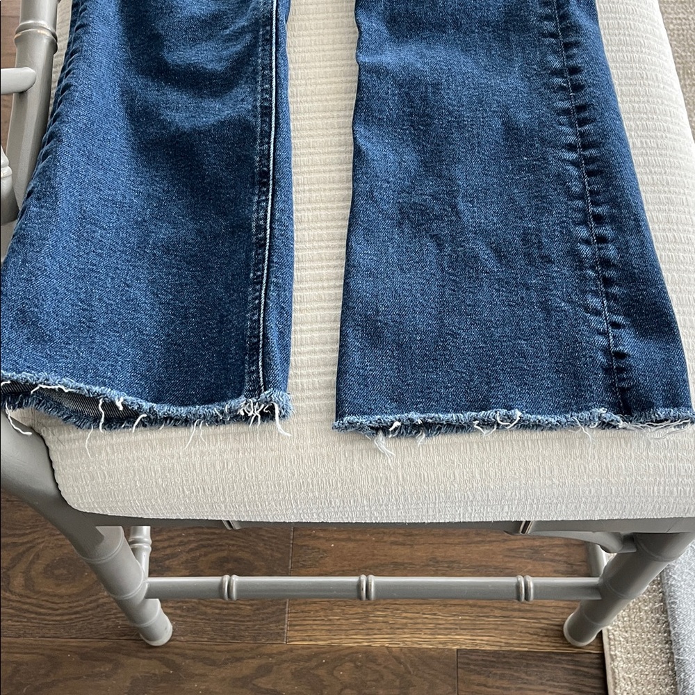 Loft high waist deconstructed hem kick crop 28/6 jeans - Picture 4 of 5
